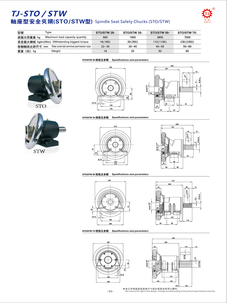 轴座型安全夹头 轴座型安全夹头